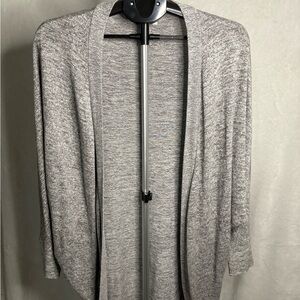 American Eagle Outfitters Light Gray Open Cardigan